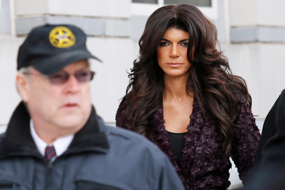 Teresa Giudice exits the Federal Court in Newark, N.J. on March 4, 2014. (Eduardo Munoz/Reuters)