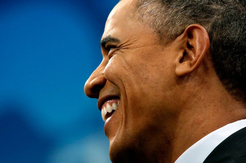 U.S. President Barack Obama at the Newseum in Washington on March 6, 2014.