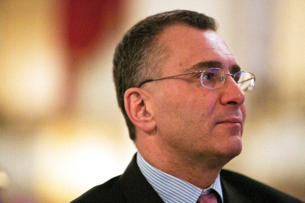 Economist Jonathan Gruber listens during a conference in Boston, Mass., March 12, 2014. (Photo by Dominick Reuter/Reuters)
