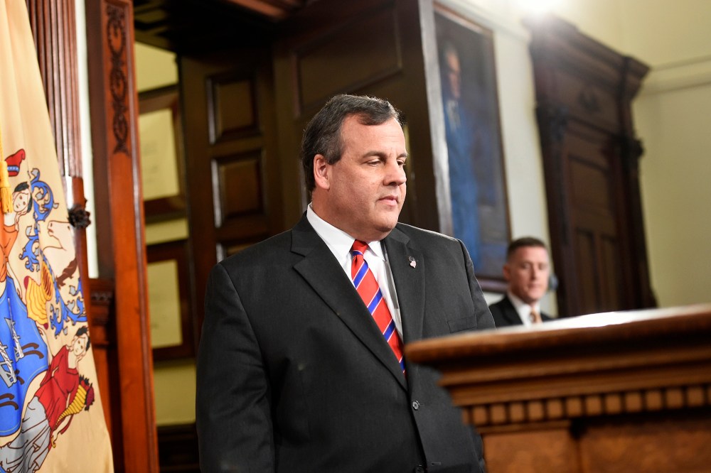 New Jersey Governor Chris Christie speaks during a news conference in Trenton, New Jersey, March 28, 2014.
