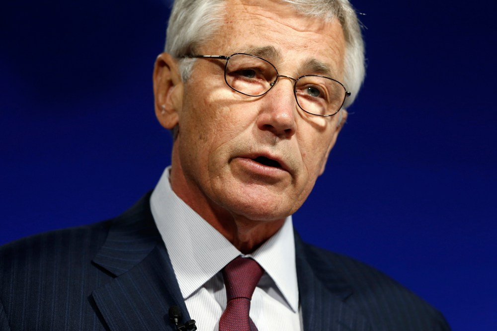 U.S. Secretary of Defense Chuck Hagel delivers remarks on NATO expansion and European security at the Wilson Center in Washington, D.C. May 2, 2014.