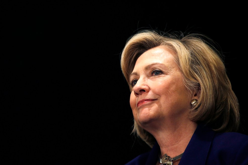 Former U.S. Secretary of State Hillary Rodham Clinton appears at an event on Oct. 23, 2014 in New York, N.Y. (Photo by Mike Segar/Reuters)