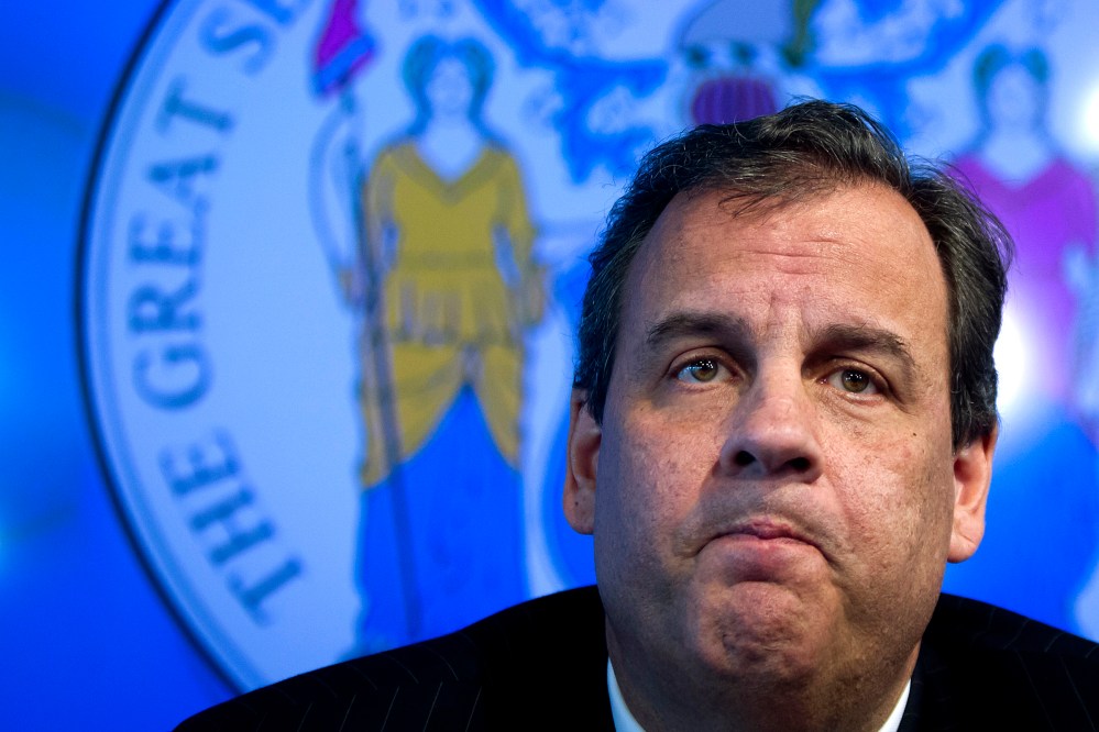 Governor of New Jersey Chris Christie speaks during a news conference about New York's first case of Ebola, in New York on Oct. 24, 2014. (Carlo Allegri/Reuters)
