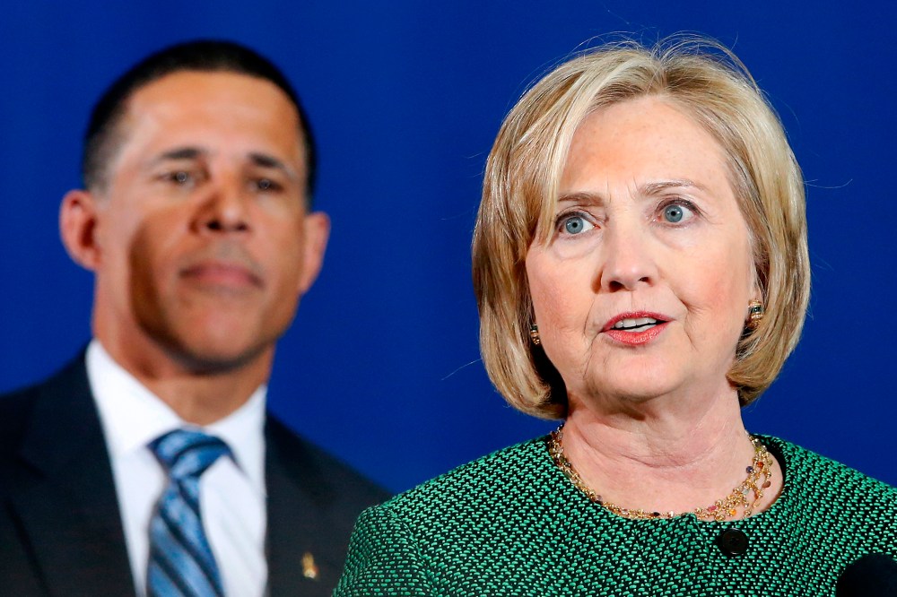 Former U.S. Secretary of State Hillary Clinton speaks at a campaign rally for Maryland Lieutenant Governor Anthony Brown, Democratic nominee for Maryland governor in College Park, Md., on Oct. 30, 2014. (Photo by Jonathan Ernst/Reuters)
