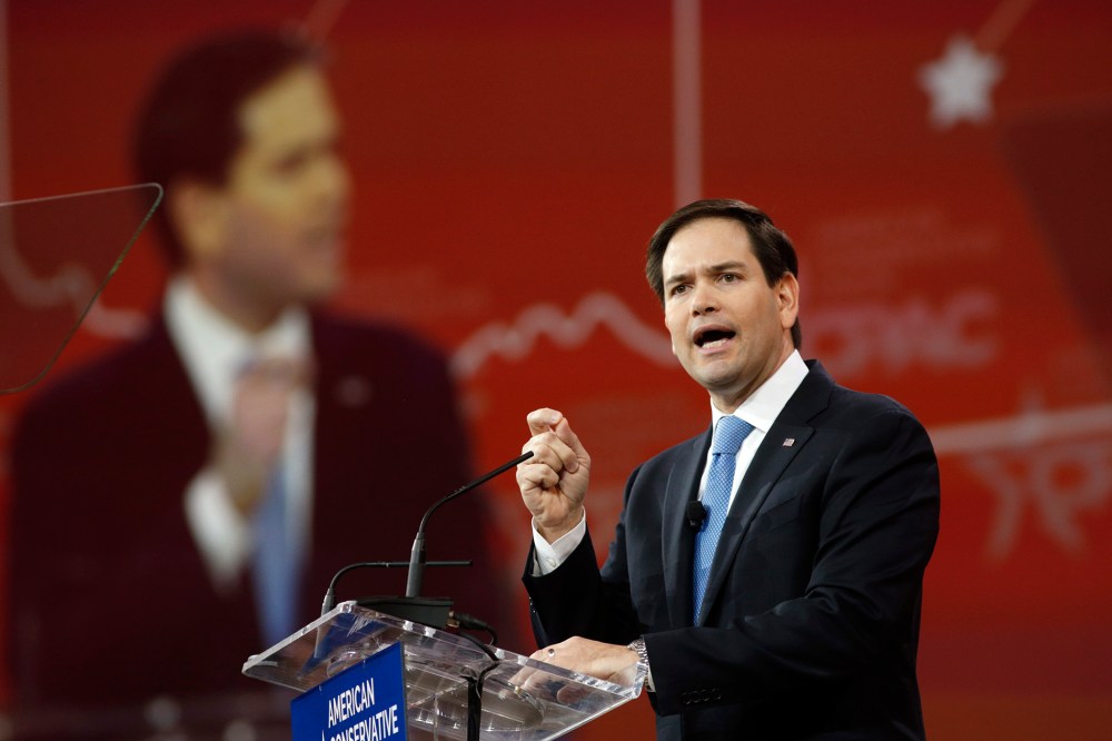 Florida Senator Marco Rubio speaks in Maryland on Feb. 27, 2015 (Photo by Kevin Lamarque/Reuters).