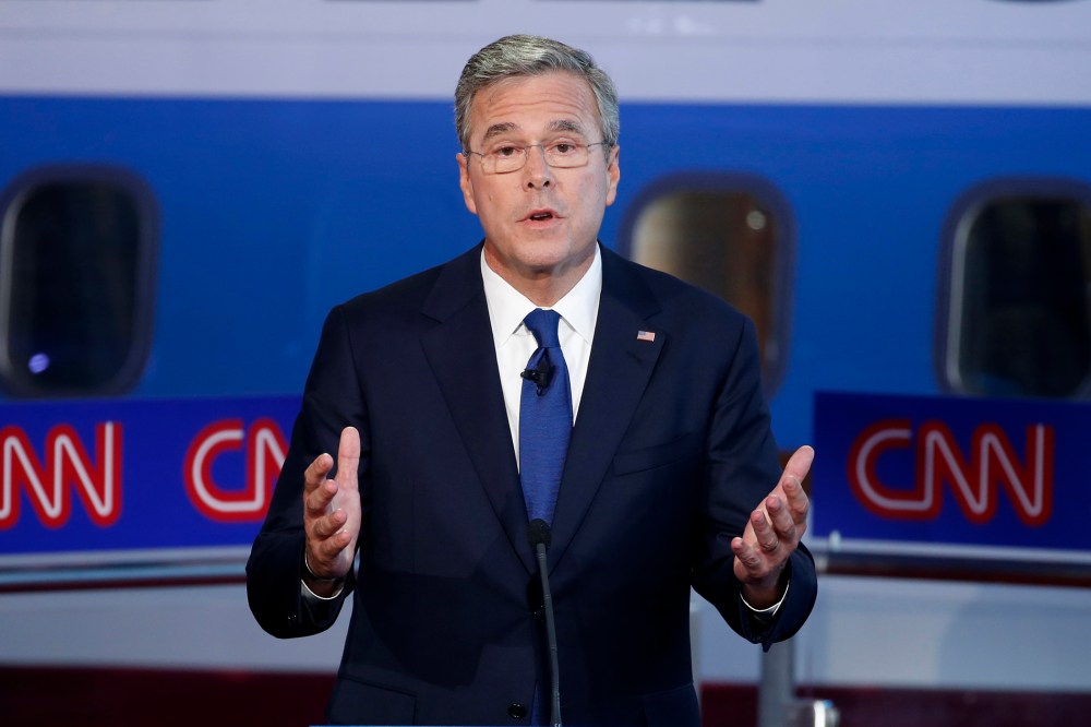 Republican U.S. presidential candidate and former Fla. Gov. Jeb Bush speaks during the second official Republican presidential candidates debate in Simi Valley, Calif. on Sept. 16, 2015. (Photo by Lucy Nicholson/Reuters)