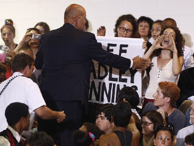 Obama Heckler - Michele Richinick - 08/23/2013