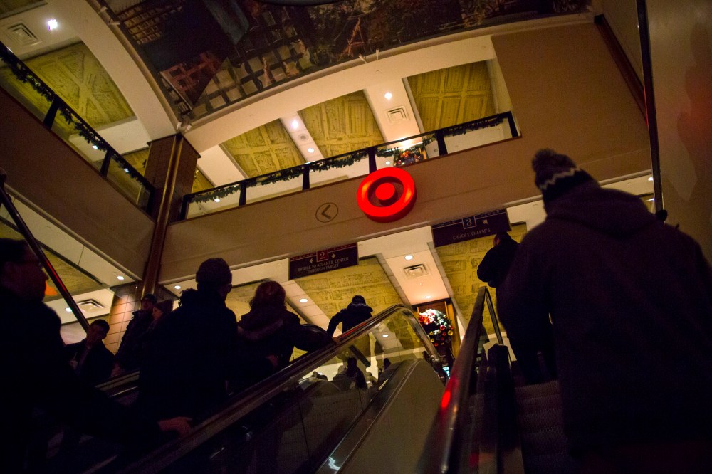 Shoppers are seen at a Target store during Black Friday sales in the Brooklyn borough of New York