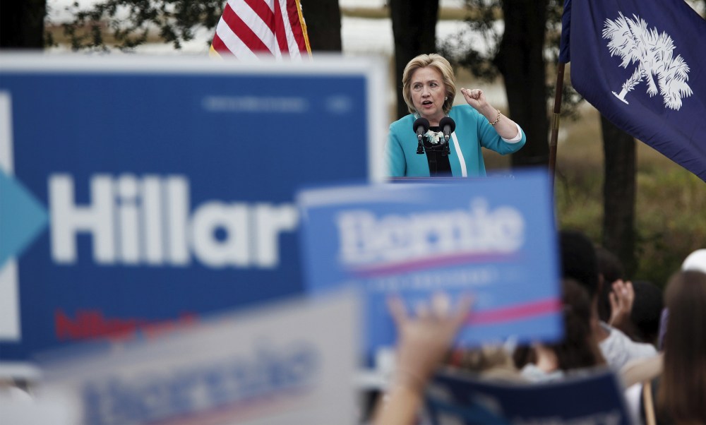 U.S. Democratic presidential candidate Hillary Clinton speaks at the annual Blue Jamboree in the Lowcountry at the Jenkins Institute for Children in North Charleston, S.C., Nov. 21, 2015. (Photo by Randall Hill/Reuters)