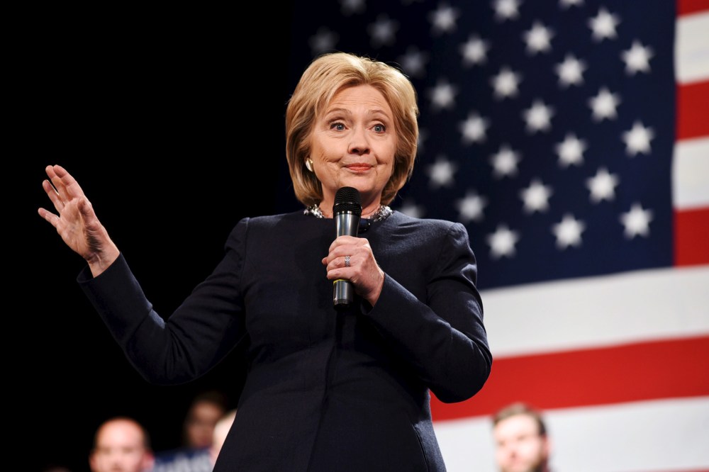 Democratic presidential candidate Hillary Clinton speaks at the Rochester Opera House campaign town hall meeting in Rochester, N.H., Jan. 22, 2016. (Photo by Faith Ninivaggi/Reuters)