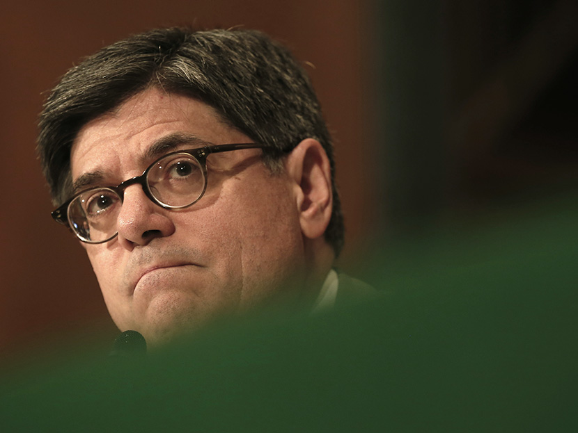 U.S. Treasury Secretary Jack Lew testifies before a Senate Banking hearing on "The Financial Stability Oversight Council Annual Report to Congress." on Capitol Hill in Washington May 21, 2013.  (Photos Kevin Lamarque/Reuters)