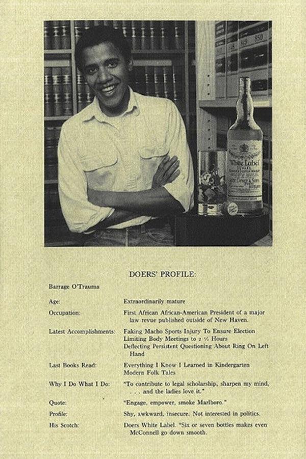 A self-parody by young Barack Obama