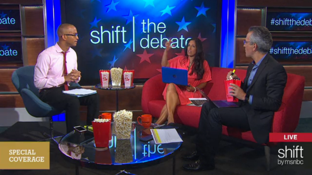 Screen grab from #ShiftTheDebate. (Screen grab courtesy of MSNBC)