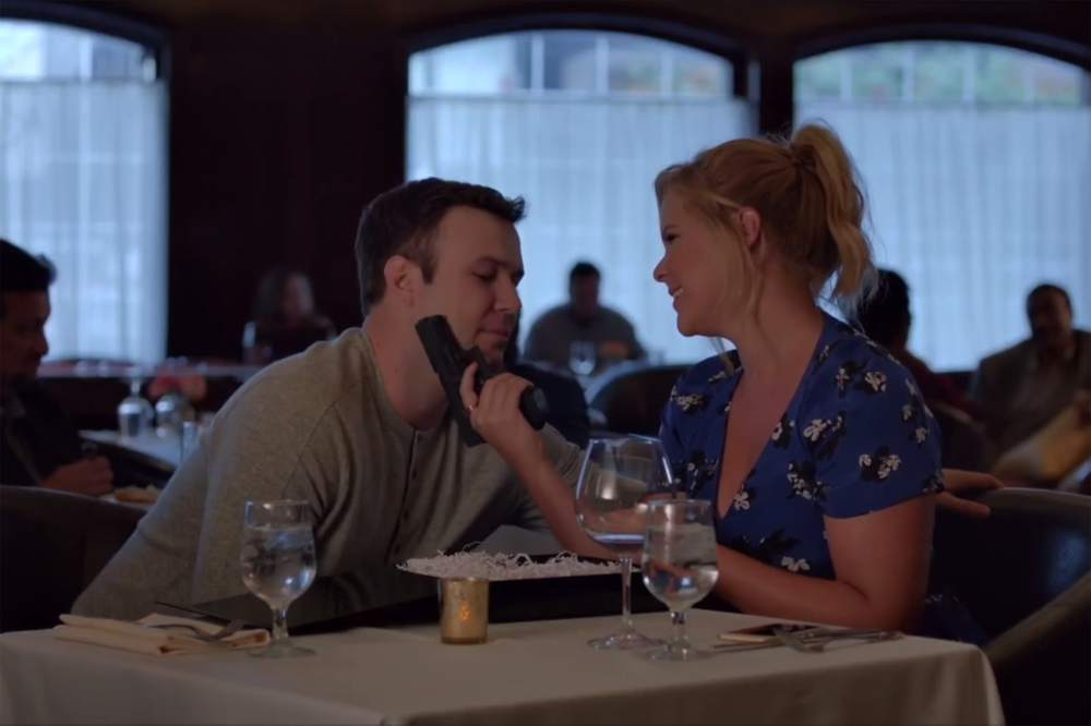 Amy Schumer is featured in a Saturday Night Live parody on the gun debate. (Screen shot courtesy of NBC)