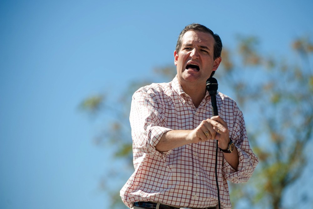 Texas Sen. Ted Cruz speaks during Savannah Rep. Jack Kingston's family barbecue in Bloomingdale, Ga. on Oct. 25, 2014. (Dylan Wilson/Savannah Morning News/AP)