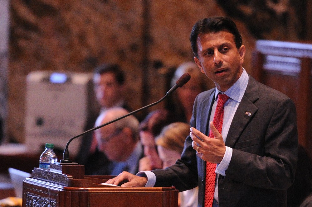 Louisiana Gov. Bobby Jindal speaks during the opening of the state legislature at the state capitol in Baton Rouge, La., Monday, March 10, 2014.