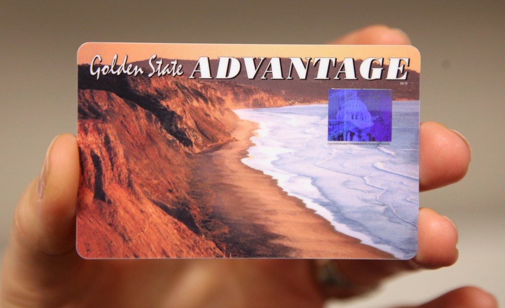 An Electronic benefit Transfer card, food stamp recipients use to purchase food, is seen at the Sacramento County Economic Development Department in Sacramento, Calif., Thursday, Feb. 4, 2010.  Currently food stamp recipients who would like to shop at...