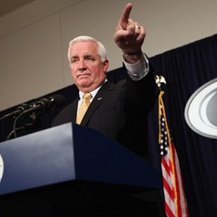 Pennsylvania's Corbett takes a step backwards on voting rights.