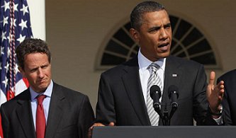 Geithner unveiled the administration's tax-reform blueprint at a briefing today.