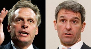 Virginia gubernatorial candidates Terry McAuliffe (D) and Ken Cuccinelli (R)