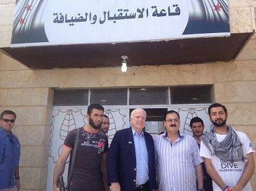 John McCain in Syria with rebels.