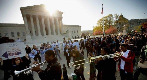The health care debate -- and the festivities outside -- wrap up at the Supreme Court today.