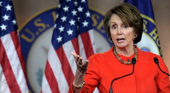 House Minority Leader Nancy Pelosi of Calif. gestures during a news conference on Capitol Hill in Washington, Thursday, Dec. 8, 2011.