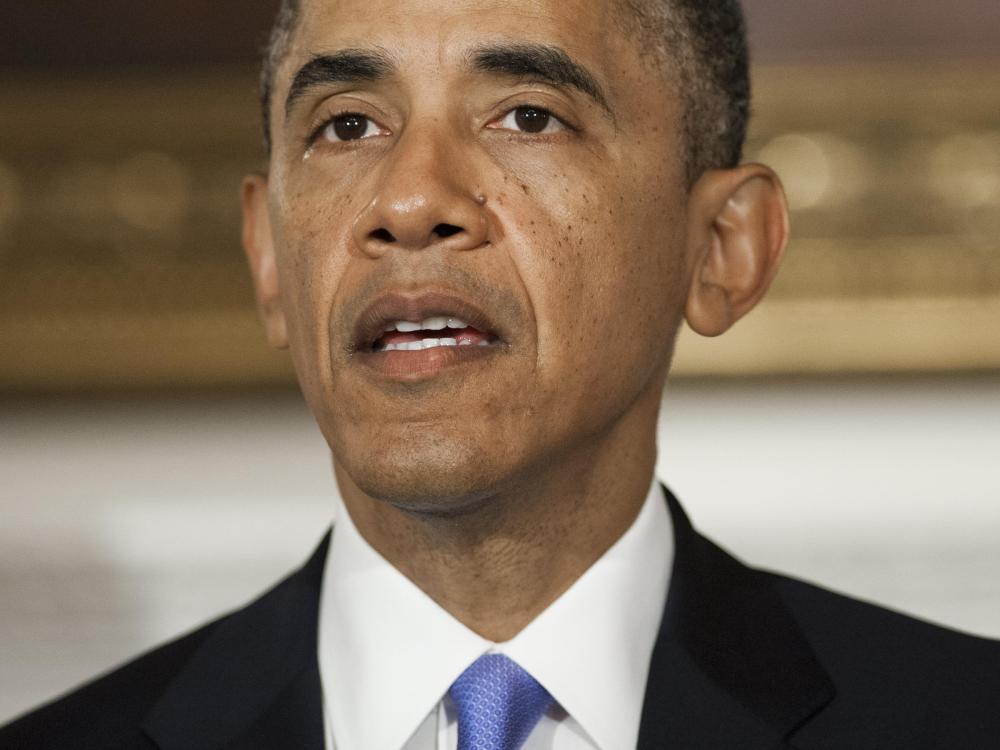 President Barack Obama speaks about the deadly tornadoes that hit Oklahoma earlier this week, May 21, 2013. (Photo by: Saul Loeb/AFP/Getty Images).
