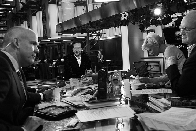 Actor Adrien Brody on the set of Morning Joe