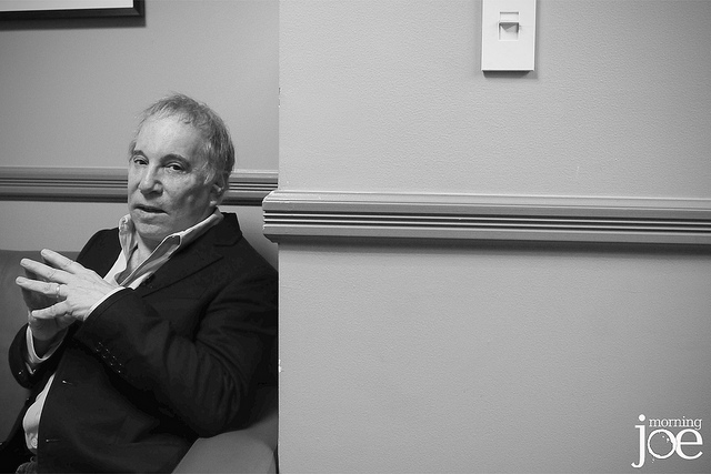 Paul Simon in the Morning Joe green room