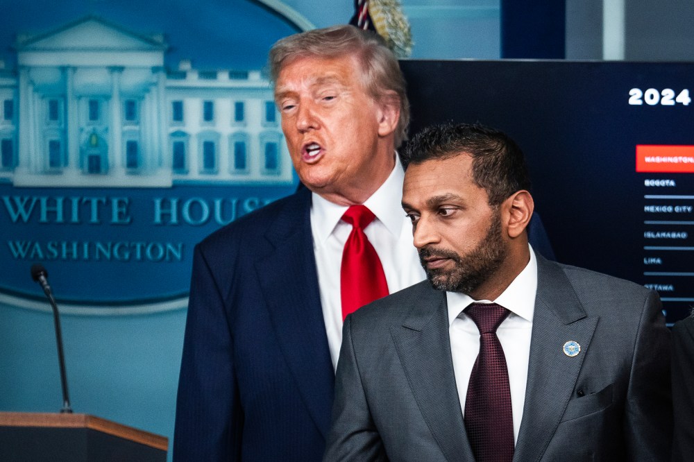 President Donald Trump and FBI Director Kash Patel