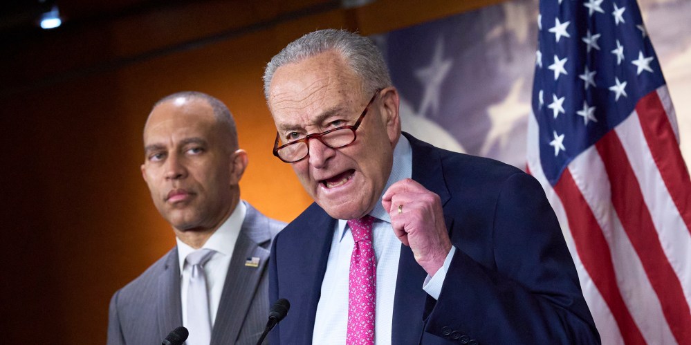 Chuck Schumer and Hakeem Jeffries.