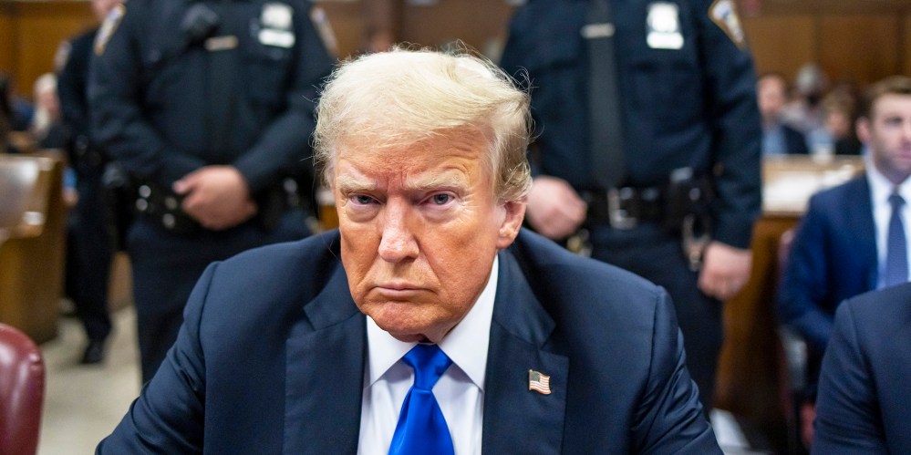 Donald Trump at Manhattan Criminal Court.