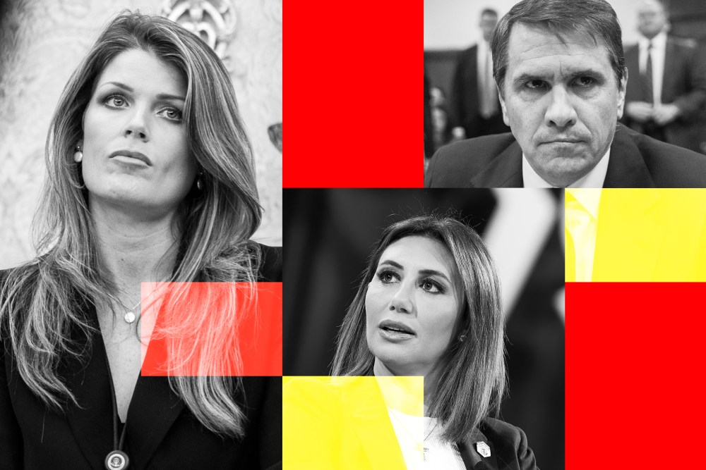 Photos of Lindsey Halligan, Alina Habba, and Todd Blanche