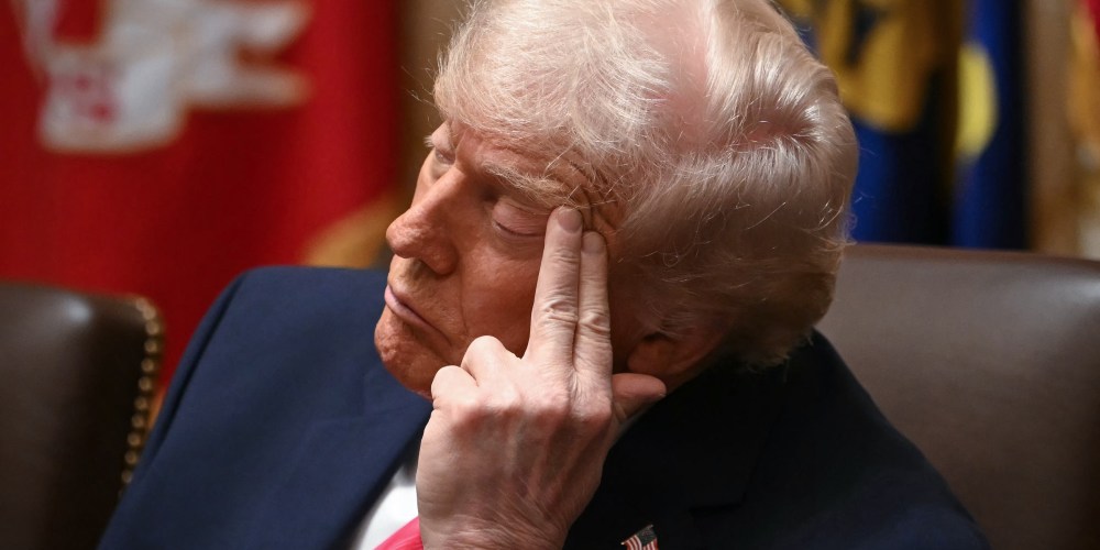 President Donald Trump looks on during a Cabinet meeting in the White House on Dec. 2, 2025.