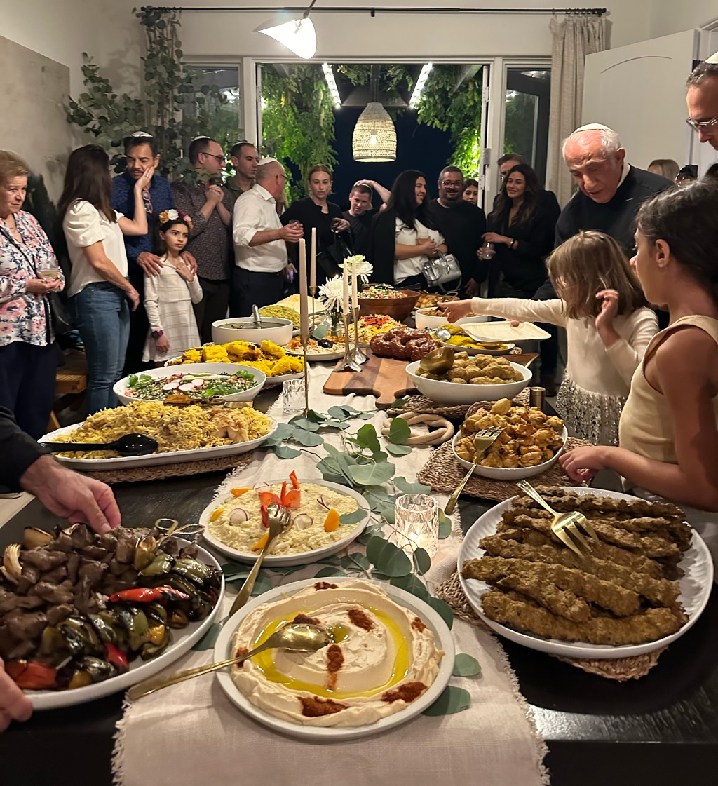 Dayani and her family at a Shabbat dinner.