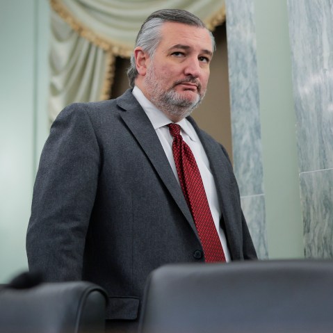 Sen. Ted Cruz, R-Texas, arrives to a hearing in the U.S. Capitol