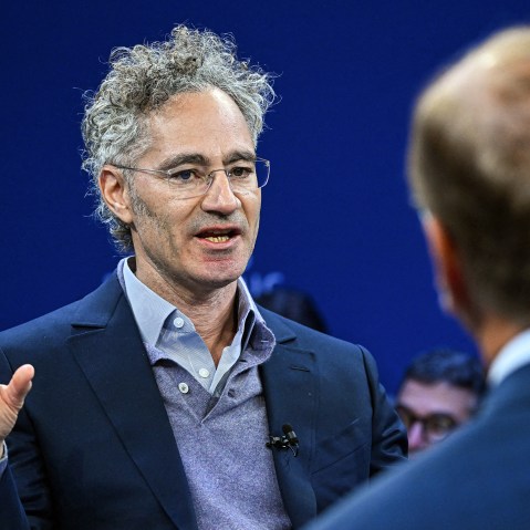 CEO of Palantir Technologies Alex Karp during the World Economic Forum annual meeting on Jan. 20, 2026, in Davos, Switzerland.