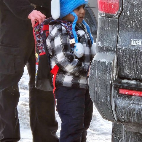 5-year-old Liam Ramos detained by ICE on Jan. 20, 2026 outside of his home in Columbia Heights, MN.