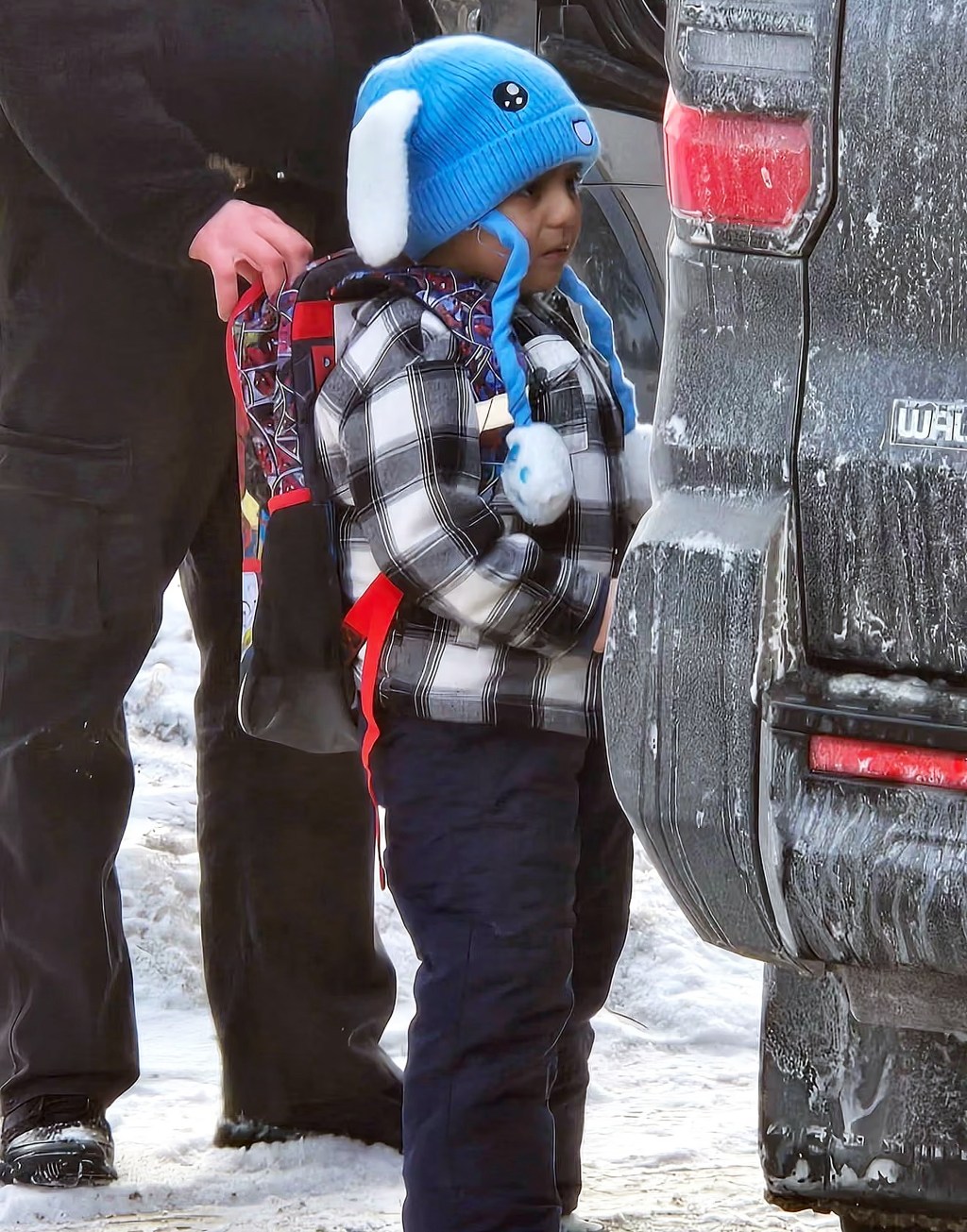 5-year-old Liam Ramos detained by ICE on Jan. 20, 2026 outside of his home in Columbia Heights, MN.