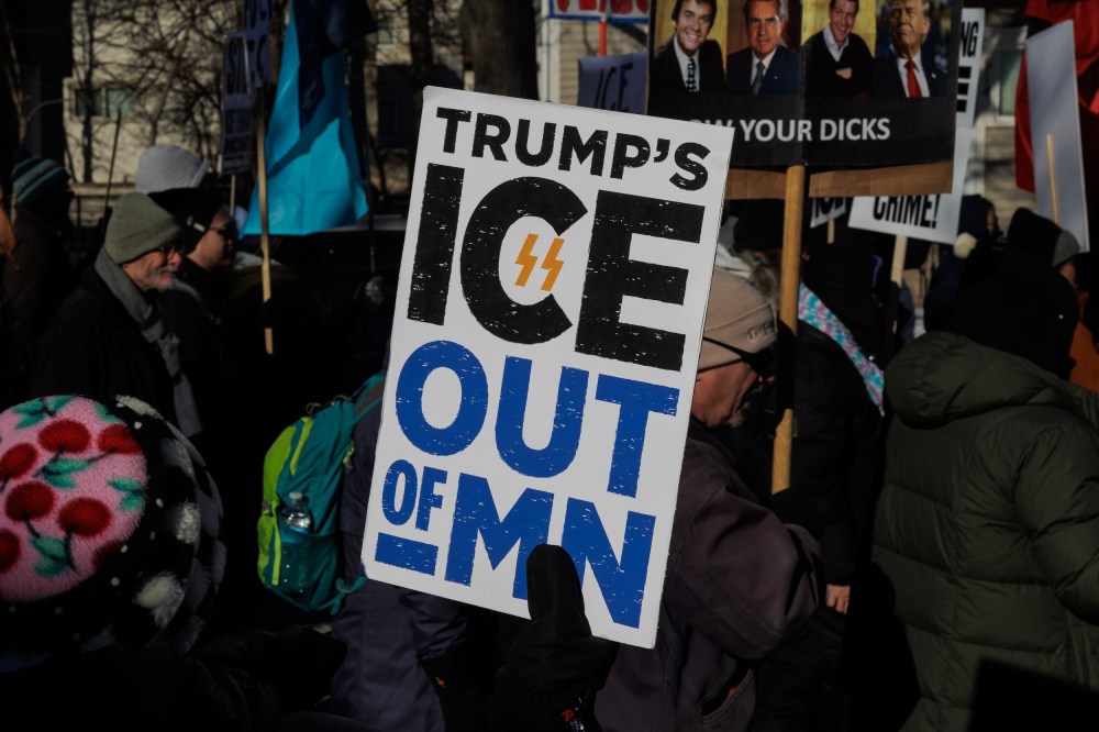 Anti-ICE demonstrators protest in Minneapolis