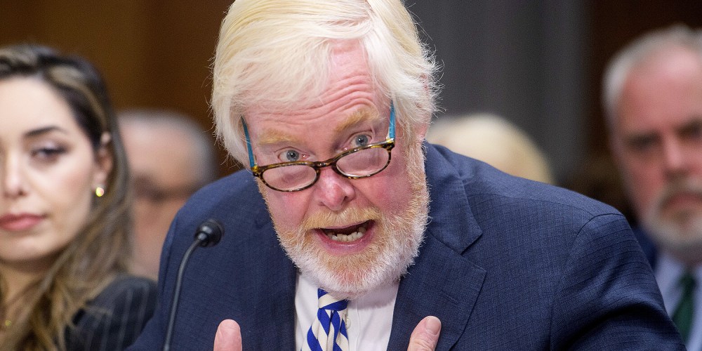 Leo Brent Bozell III appears before a Senate Committee on Foreign Relations hearing on Capitol Hill.