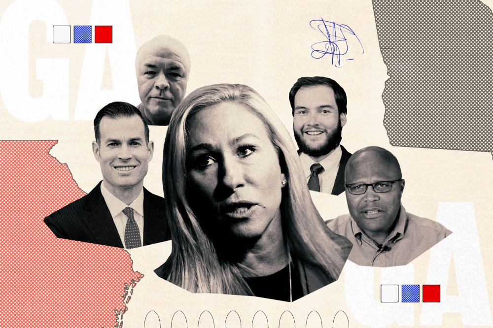 A photo collage of the candidates running for Georgia’s 14th Congressional District.