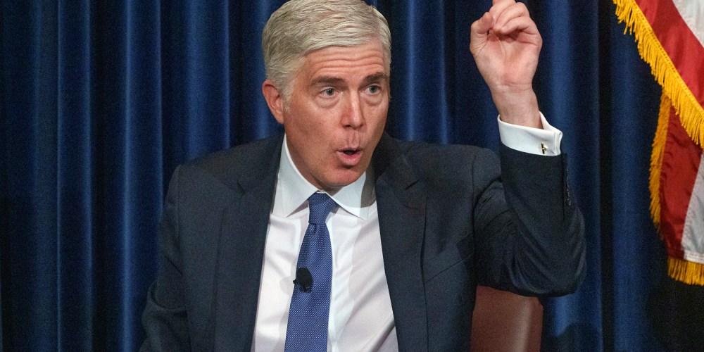 Supreme Court Associate Justice Neil Gorsuch speaks at the Ronald Reagan Presidential Library Foundation.
