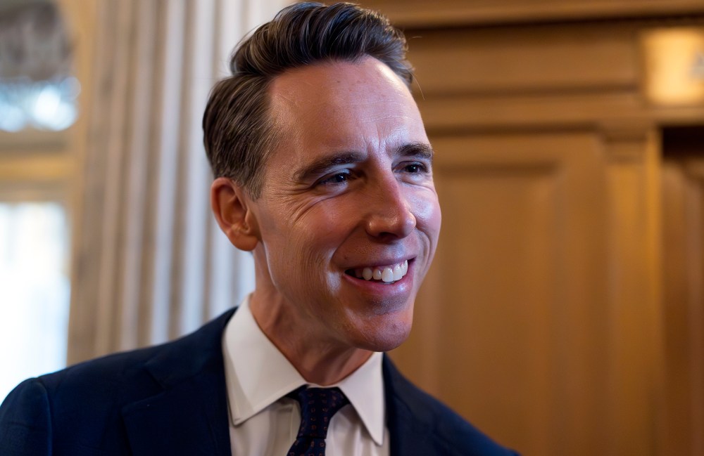 Sen. Josh Hawley smiling.