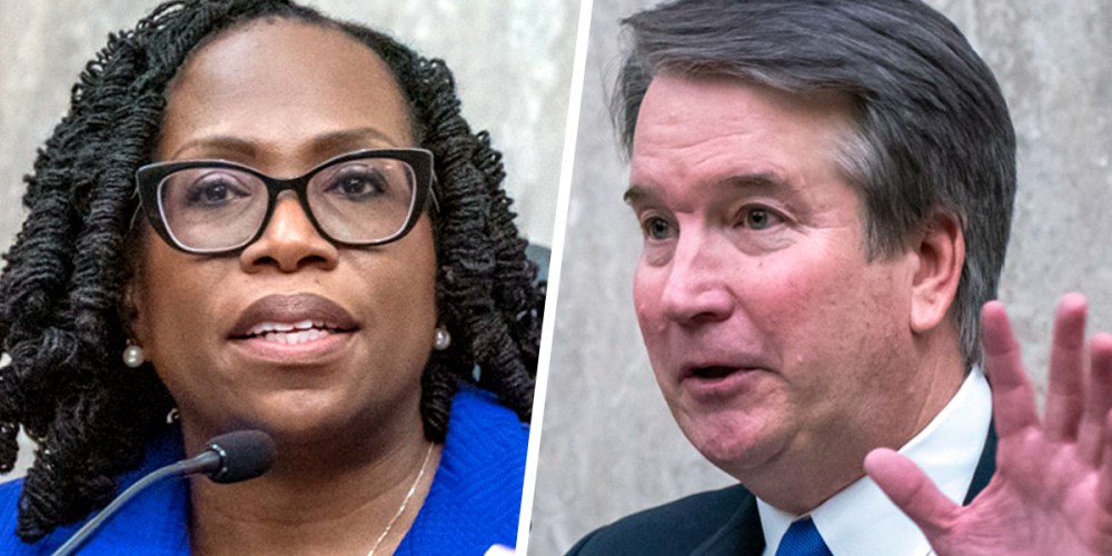 Justice Ketanji Brown Jackson; Justice Brett M. Kavanaugh.
