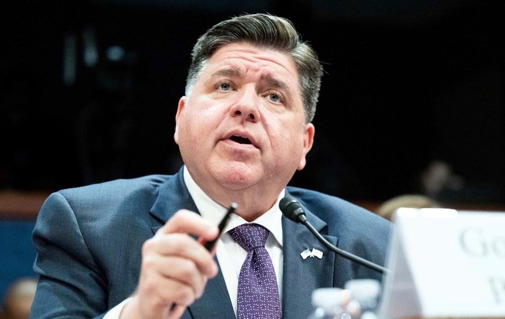 JB Pritzker speaking at a hearing of the House Oversight and Government Reform Committee at the U.S. Capitol.